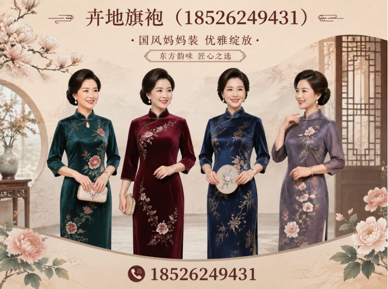 和平区手绘旗袍展示图